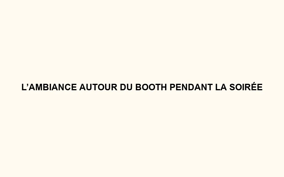 Le photobooth installé dans une salle pendant une soirée d’entreprise