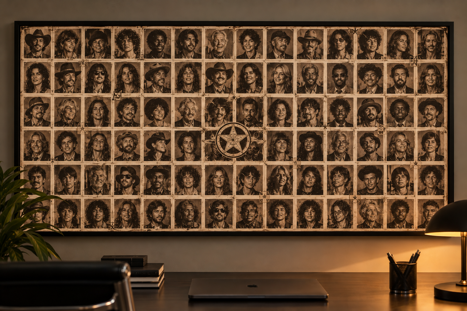 Le Tableau accroché dans un bureau, toutes les créations de la soirée réunies